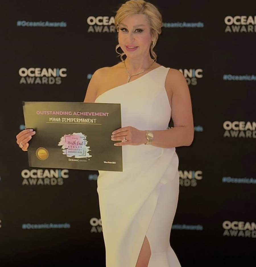 Recognised at the North East Beauty Industry Awards Mana, founder of Mana Semipermanent, at the North East Beauty Industry Awards 2025 in Newcastle upon Tyne.