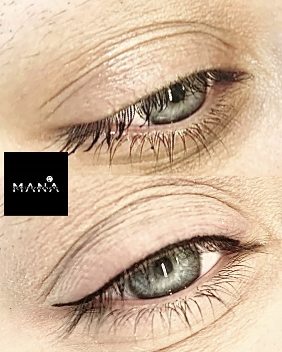 Soft Lash-Line Eyeliner Enhancement Subtle semi-permanent eyeliner filling the lash line for fuller-looking lashes, from Mana Semipermanent in Jesmond, Newcastle.